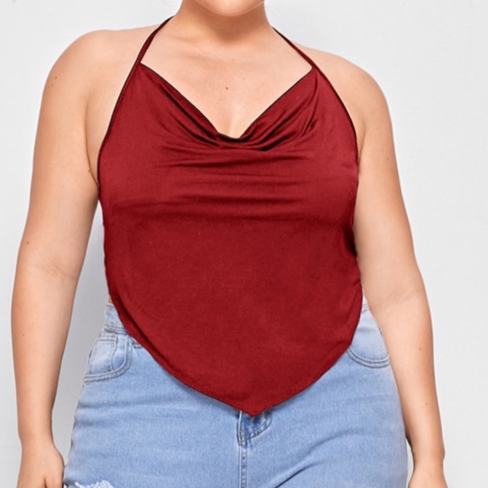 New- Red Bandana Top